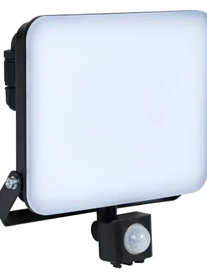 LED reflektor s pohybovým čidlem ECOLITE FIST 20W 4500 lm 4000K IP44 černý Nejlepší Volba