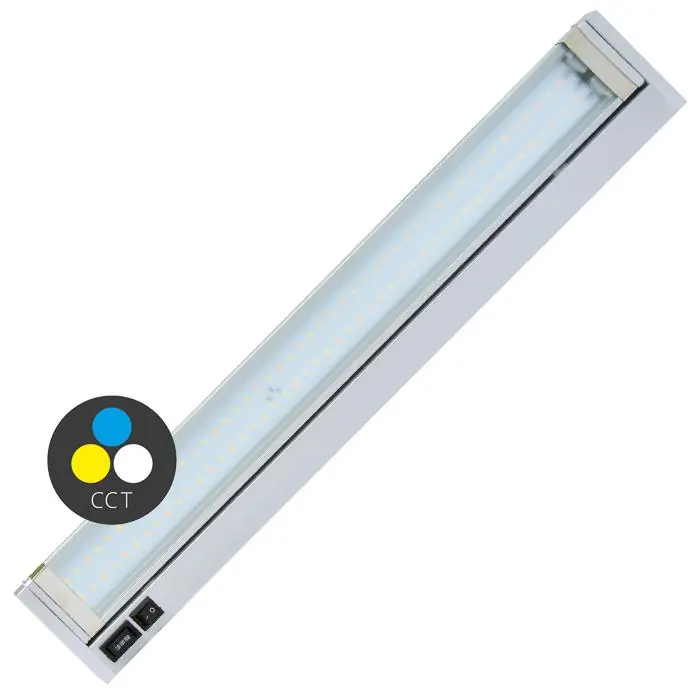 Značkový ECOPLANET SVÍTIDLO LED TL2016-CCT KUCHYŇSKÉ GANYS SMD 15W 1200LM 3000-6500K 92CM STŘÍBRNÁ TL2016-CCT/15W