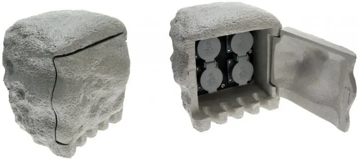 Zahradní zásuvkový sloupek/kámen ECOPLANET STONE 4 XSTA-224G 4xzás. šedá Objednat Nyní