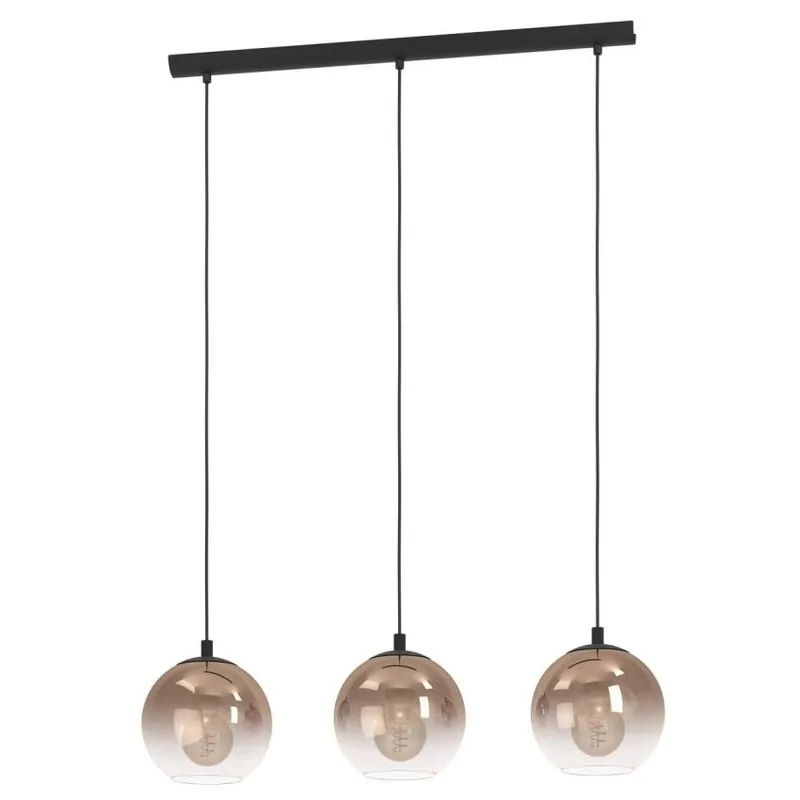 Must-Have Závěsné svítidlo EGLO ARISCANI 1 3xE27 IP20 černá měděná 901924