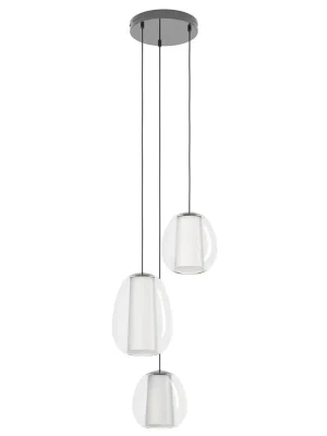 Top Prodej EGLO SVÍDILO LED 390458 MENORCA 1X7W 2X5,5W 3X1,6W 1900LM 2200-6500K IP20 STMÍVATELNÉ ZÁVĚSNÉ OCEL ČERNÁ NIKL