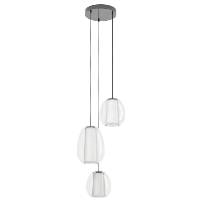 Top Prodej EGLO SVÍDILO LED 390458 MENORCA 1X7W 2X5,5W 3X1,6W 1900LM 2200-6500K IP20 STMÍVATELNÉ ZÁVĚSNÉ OCEL ČERNÁ NIKL