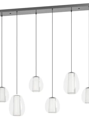 Top Prodej EGLO SVÍDILO LED 390459 MENORCA 2X7W 4X5,5W 6X1,6W 3800LM 2200-6500K IP20 STMÍVATELNÉ ZÁVĚSNÉ OCEL ČERNÁ NIKL