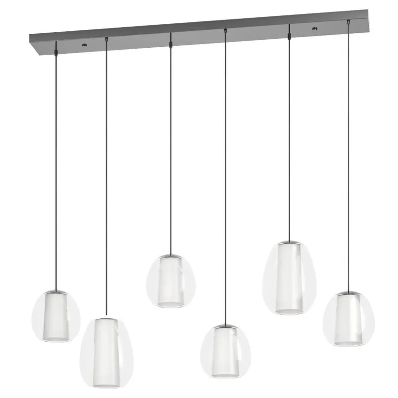 Top Prodej EGLO SVÍDILO LED 390459 MENORCA 2X7W 4X5,5W 6X1,6W 3800LM 2200-6500K IP20 STMÍVATELNÉ ZÁVĚSNÉ OCEL ČERNÁ NIKL