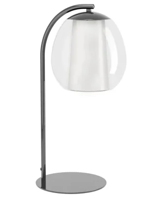Autentický EGLO SVÍDILO LED 390461 MENORCA 1X5,5W 1X1,6W 600LM 2200-6500K IP20 STMÍVATELNÉ STOLNÍ OCEL ČERNÝ NIKL