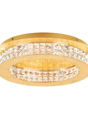 EGLO SVÍTIDLO LED 39405 PRINCIPE 10X3,15W 3000K 3800LM BROUŠENÉ SKLO ČIRÁ ZLATÁ Pouze Dnes