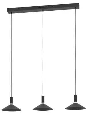 Speciální Cena Závěsné svítidlo EGLO CONOMAVILLA-Z 3x7,5W 3000lm 2700-6500K IP20 černá 902184