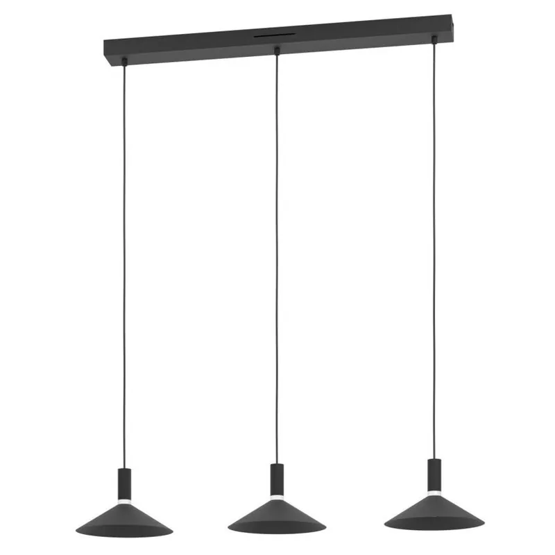 Speciální Cena Závěsné svítidlo EGLO CONOMAVILLA-Z 3x7,5W 3000lm 2700-6500K IP20 černá 902184