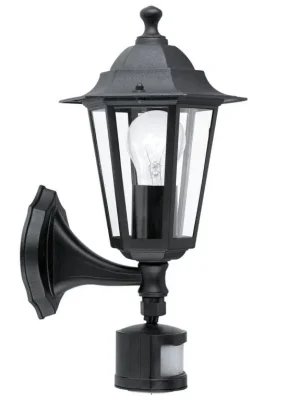 Rychlé Dodání EGLO SVÍTIDLO 22469 LATERNA 4 1X60W E27 SENZOR SLOUPEK IP44 ČERNÁ