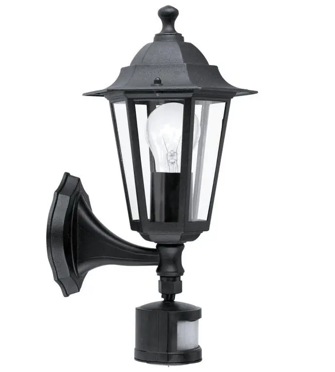 Rychlé Dodání EGLO SVÍTIDLO 22469 LATERNA 4 1X60W E27 SENZOR SLOUPEK IP44 ČERNÁ