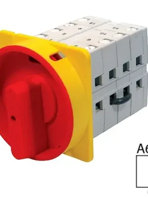 Omezená Nabídka SEZ S100 JU 1103 A6R Vestavný vačkový spínač, uzamykatelný na visací zámky 100A, 0-1, 3P, červená páčka