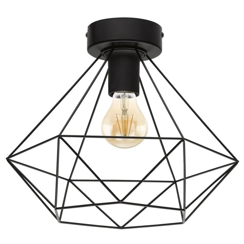Víkendová Akce EGLO SVÍTIDLO 43004 TARBES 1X60W E27 STROPNÍ OCEL ČERNÁ