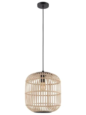 Značkový EGLO SVÍTIDLO 43216 BORDESLEY 1X28W E27 ZÁVĚSNÉ, DŘEVO, 350X1100MM