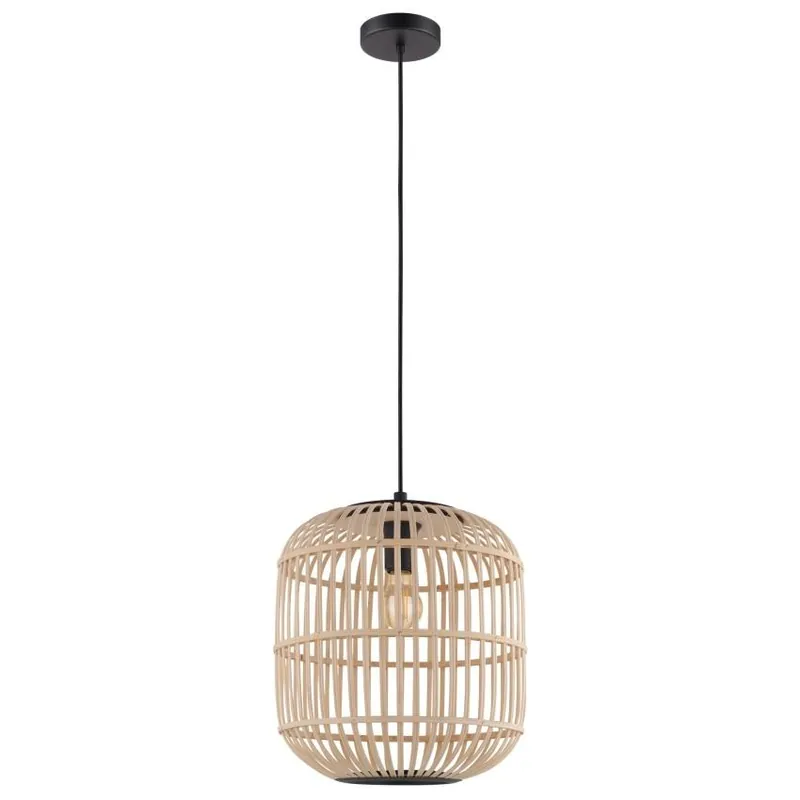 Značkový EGLO SVÍTIDLO 43216 BORDESLEY 1X28W E27 ZÁVĚSNÉ, DŘEVO, 350X1100MM