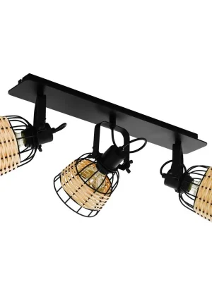 Nejlepší Cena EGLO SVÍTIDLO 43326 ANWICK 3X E27 MAX 40W STROPNÍ BODOVÉ ČERNÁ RATAN