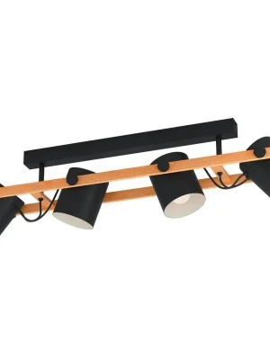 Akce EGLO SVÍTIDLO 43558 HORNWOOD 4X28W E27 IP20 STROPNÍ ČERNÁ