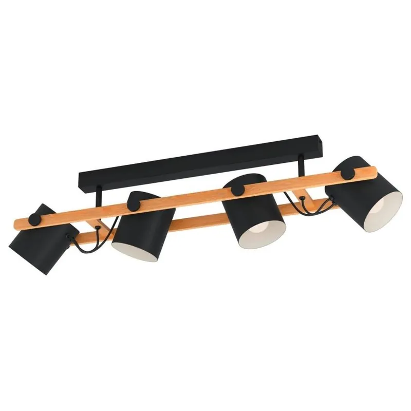 Akce EGLO SVÍTIDLO 43558 HORNWOOD 4X28W E27 IP20 STROPNÍ ČERNÁ