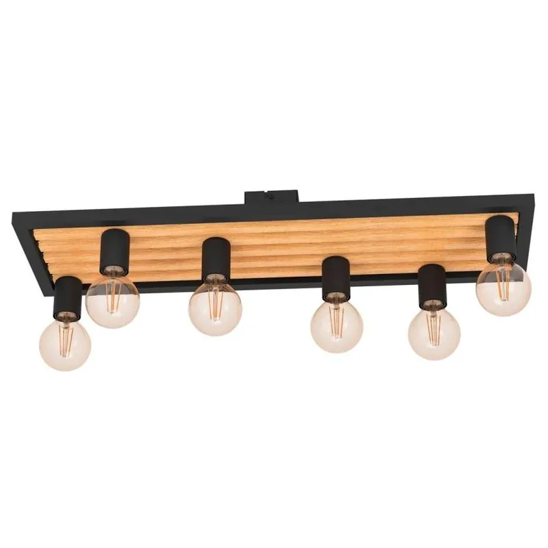 Bezpečná Platba EGLO SVÍTIDLO 43724 CONSETT 6X40W E27 IP20 ČERNÁ OCEL
