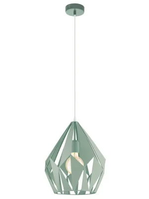 EGLO SVÍTIDLO 49026 CARLTON-P E27 1X60W ZÁVĚS. OCEL PASTELOVĚ ZELENÁ Nejprodávanější