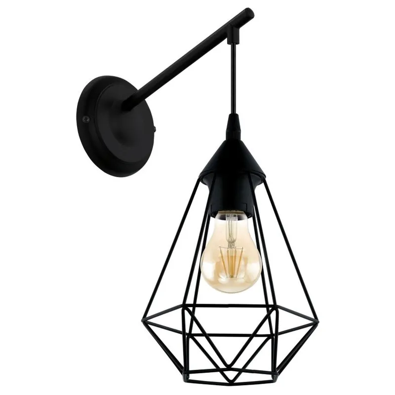 EGLO SVÍTIDLO 49081 TARBES E27 1X60W NÁST. OCEL ČERNÁ Finální Výprodej