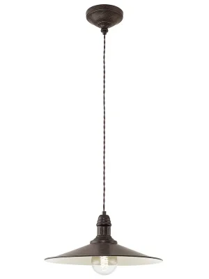 Nová Kolekce EGLO SVÍTIDLO 49456 STOCKBURY, ZÁVĚS., 60W E27, HL/1 D=360 ANTIK-HNĚDÁ