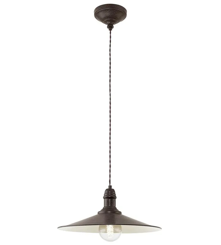 Nová Kolekce EGLO SVÍTIDLO 49456 STOCKBURY, ZÁVĚS., 60W E27, HL/1 D=360 ANTIK-HNĚDÁ