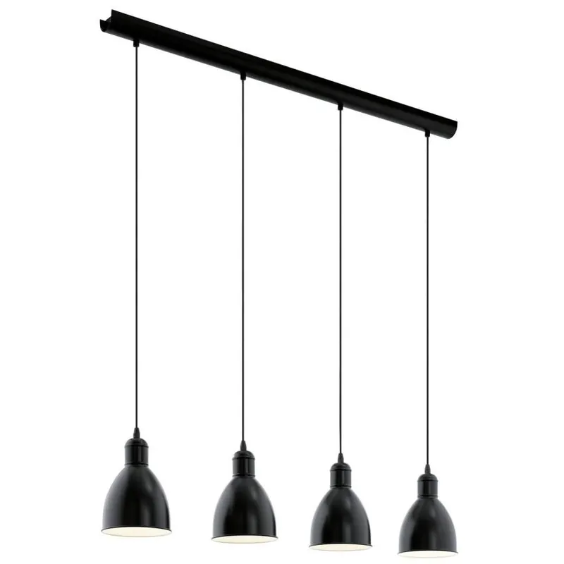 Tovární Cena EGLO SVÍTIDLO 49466 PRIDDY ZÁVĚS. 4X60W E27 IP20 OCEL ČERNÁ 975MM