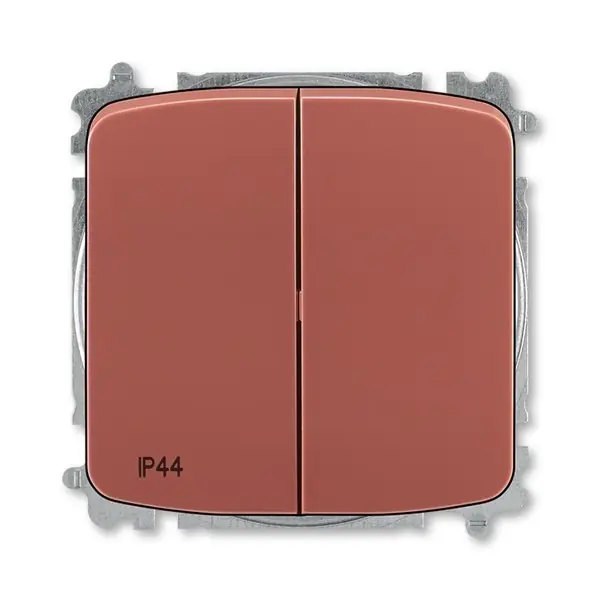 Časově Omezené Vypínač Tango ABB 3559A-A05940 R2 sériový č.5 vřesově červený krytí IP4