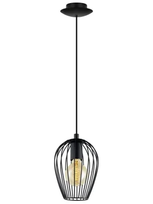 EGLO SVÍTIDLO 49477 NEWTOWN, 1X60W E27, IP20 ZÁVĚS., OCEL, ČERNÁ Časově Omezené