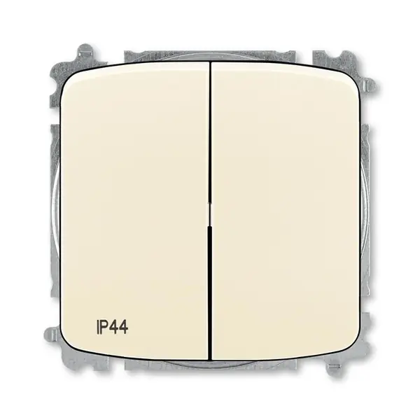 Pouze Dnes Vypínač Tango ABB 3559A-A52940 C střídavý dvojitý č. 6+6 (5B) slonová kost krytí IP44