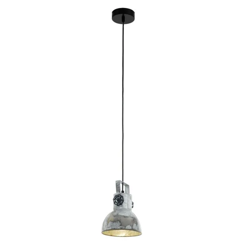 Originální EGLO SVÍTIDLO 49619 BARNSTAPLE 1X40W E27 ZÁVĚS DŘEVO OCEL HNĚDÁ PATINA ČERNÁ