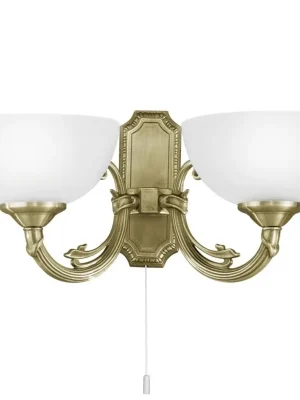 EGLO SVÍTIDLO 82752 SAVOY 2X40W E14 NÁST. BRONZOVÁ S PATINOU, SKLO MATNÉ, BÍLÁ Jen Po Omezenou Doba