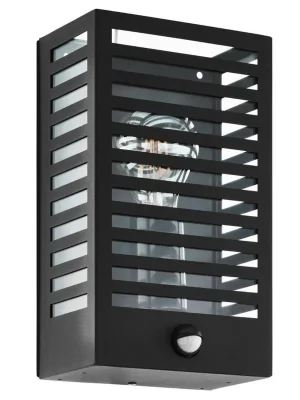 EGLO SVÍTIDLO 900137 ALAMONTE 3 1X60W E27 NÁST. SENZOR IP44 OCEL HLINÍK ČERNÁ Top Prodej