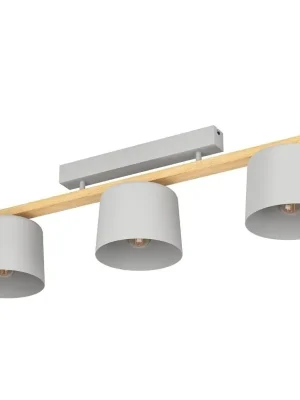 Tovární Cena Stropní svítidlo EGLO MARIEL 3x40W E27 ocel dřevo 900361