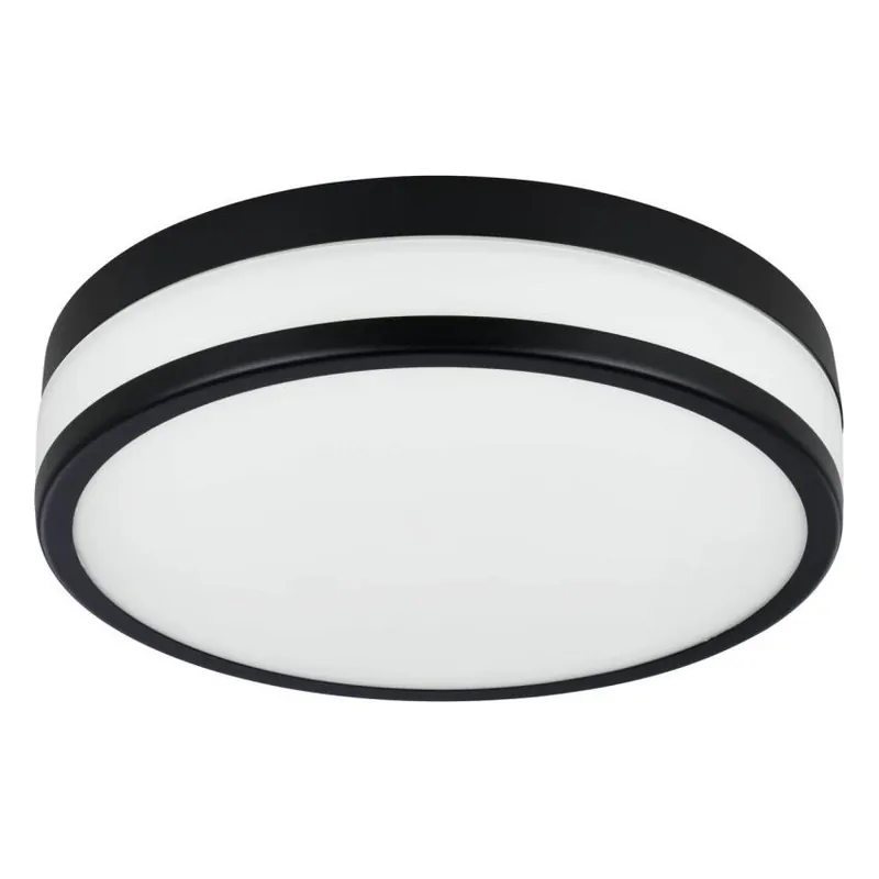 Pouze Dnes EGLO SVÍTIDLO 900846 LED PALERMO 3X5,7W 2100LM 3000K IP44 STROPNÍ OCEL/ČERNÁ