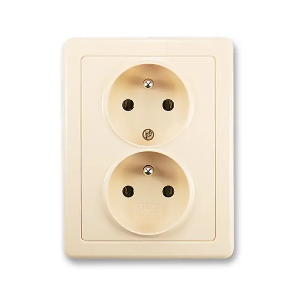 Dvojzásuvka ABB Swing 5512G-C02349 C1 krémová Oblíbený