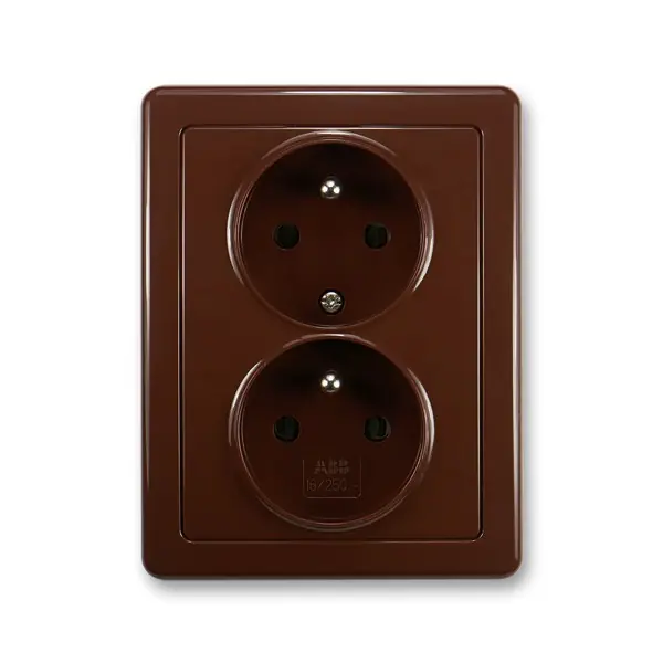 Dvojzásuvka ABB Swing 5512G-C02349 H1 hnědá Rychlé Dodání