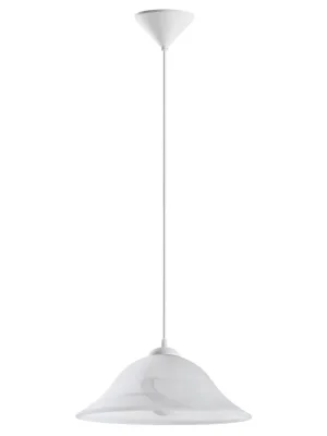 Aktuální EGLO SVÍTIDLO 90978 ALBANY 1X60W E27 IP20 ZÁVĚS. PLAST BÍLÁ SKLO