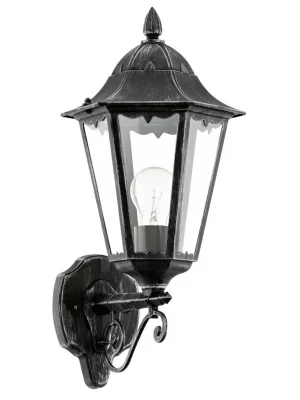 Levný EGLO SVÍTIDLO 93457 NAVEDO 1X60W E27 IP44 VENKOVNÍ NÁSTĚNNÉ ČERNÁ STŘÍBRNÁ PATINA