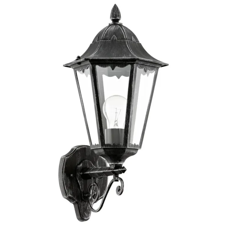Levný EGLO SVÍTIDLO 93457 NAVEDO 1X60W E27 IP44 VENKOVNÍ NÁSTĚNNÉ ČERNÁ STŘÍBRNÁ PATINA