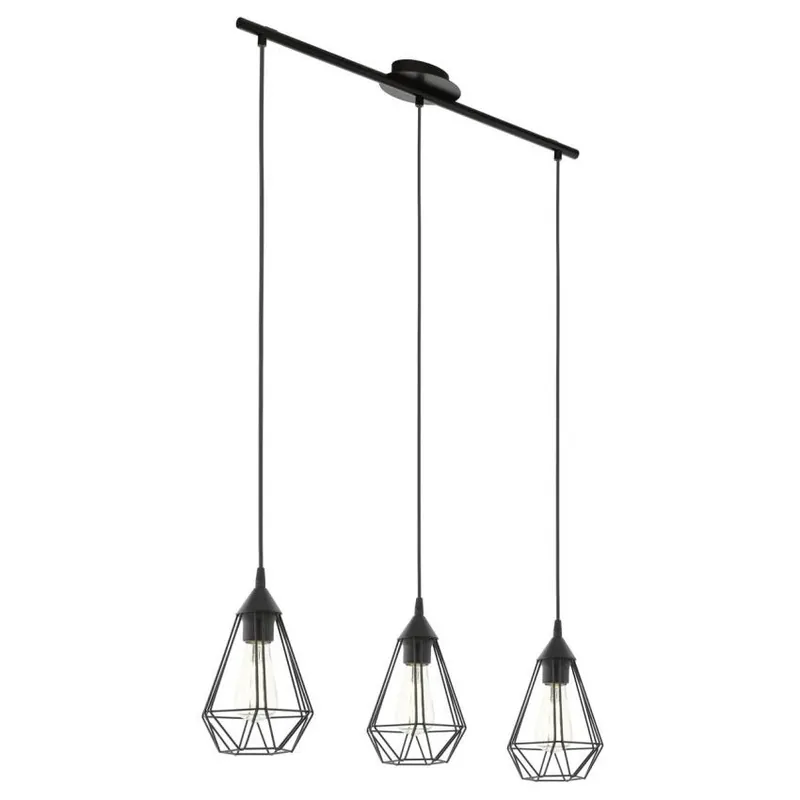 EGLO SVÍTIDLO 94189 TARBES 3X60W E27 ZÁVĚS., ČERNÁ Omezená Nabídka