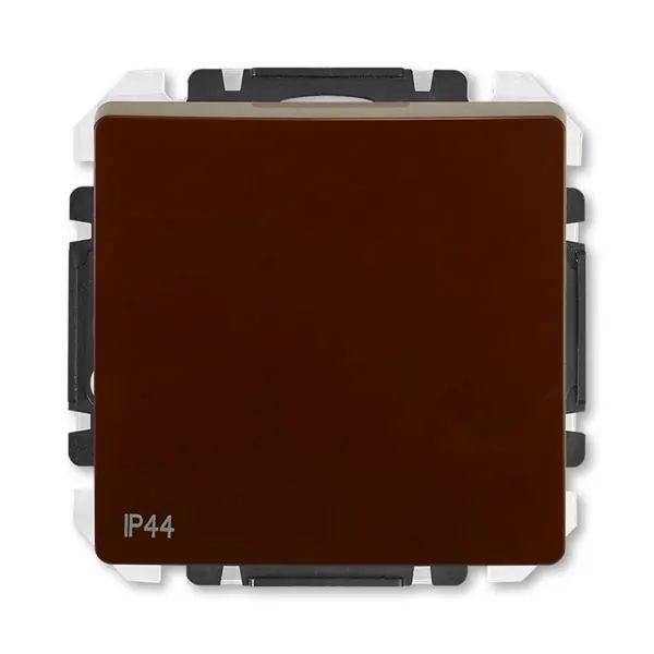Vypínač Swing ABB 3557G-A80940 H1 tlačítko č.1/0, IP 44 s krytem s drápky hnědé Top Prodej