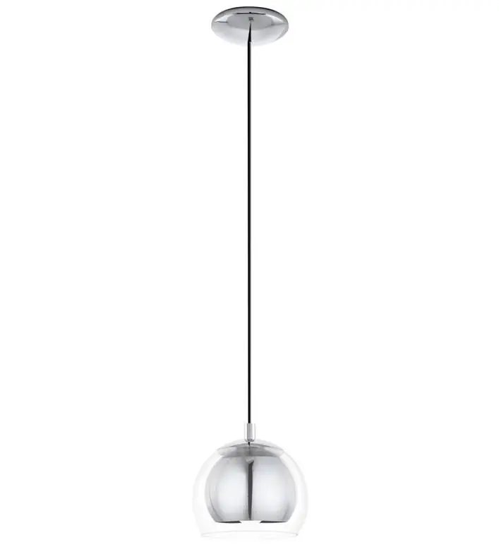 Nízká Cena EGLO SVÍTIDLO 94592 ROCAMAR, 60W E27, D=190MM, ZÁVĚS. 1,1M, CHROM/ČIRÁ