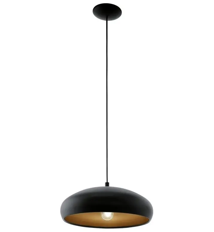 Přímo Od Výrobce EGLO SVÍTIDLO 94605 MOGANO 1, 60W E27, D=400MM, ZÁVĚS. 1,1M, ČERNÁ/MĚĎ