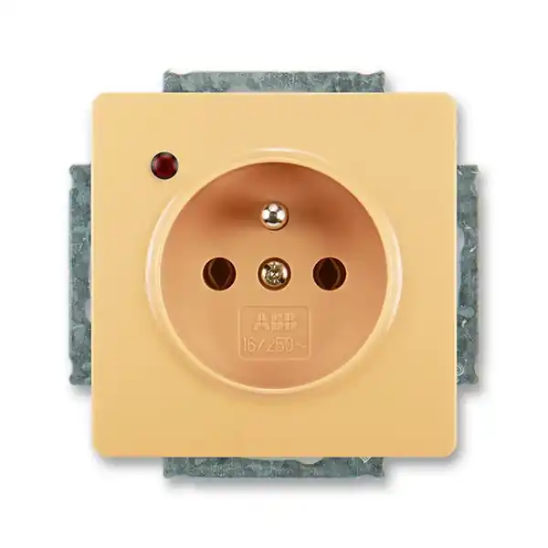 Zásuvka ABB Swing 5598G-A02349 D1 jednonásobná s ochranným kolíkem, přepěťovou ochranou béžová Originální
