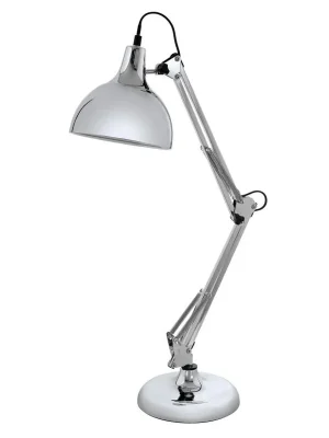 Sleva EGLO SVÍTIDLO 94702 BORGILLIO 1X60W E27 IP20 STOLNÍ OCEL CHROM