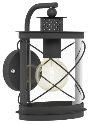 EGLO SVÍTIDLO 94843 HILBURN 1X60W IP44 ČERNÁ Vysoce Kvalitní