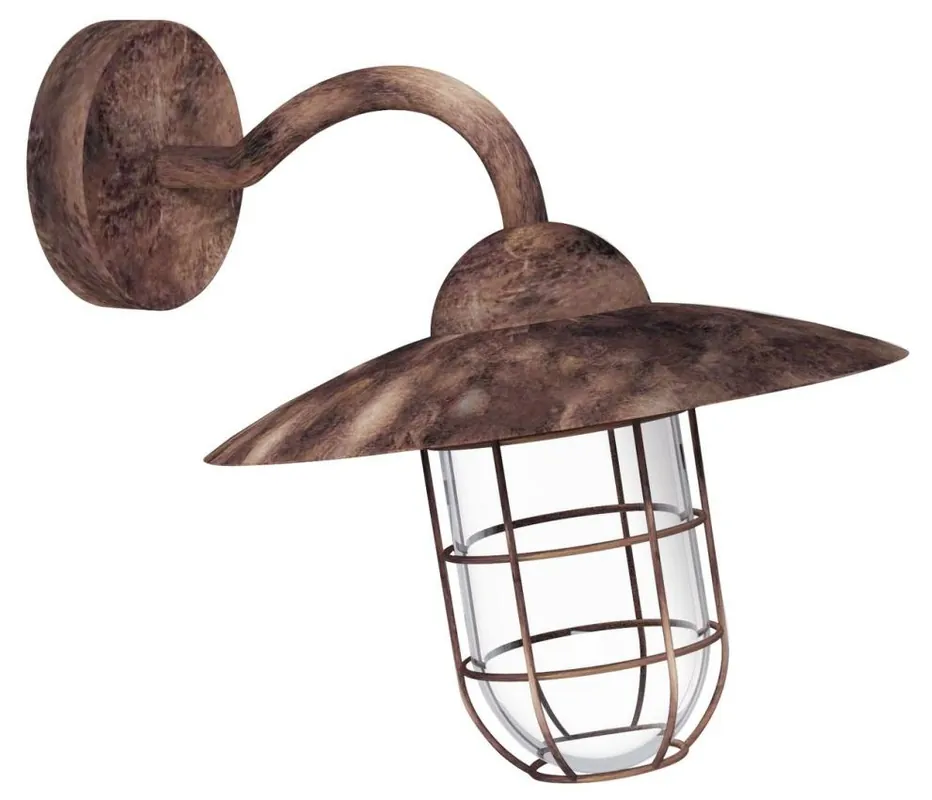 Výprodej EGLO SVÍTIDLO 94863 MELGOA 60W E27 IP44 MĚDĚNÁ S PATINOU SKLO ČIRÉ