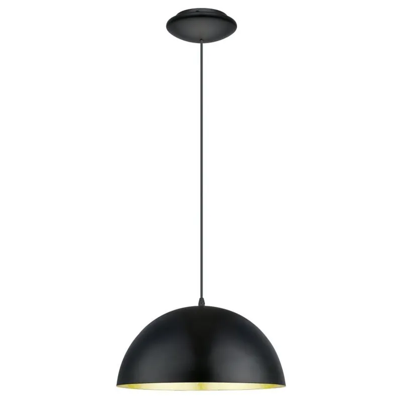 Zlevněný EGLO SVÍTIDLO 94935 GAETANO 1, ZÁVĚS., 1X60W E27, IP20 380MM OCEL, ČERNÁ/ZLATÁ