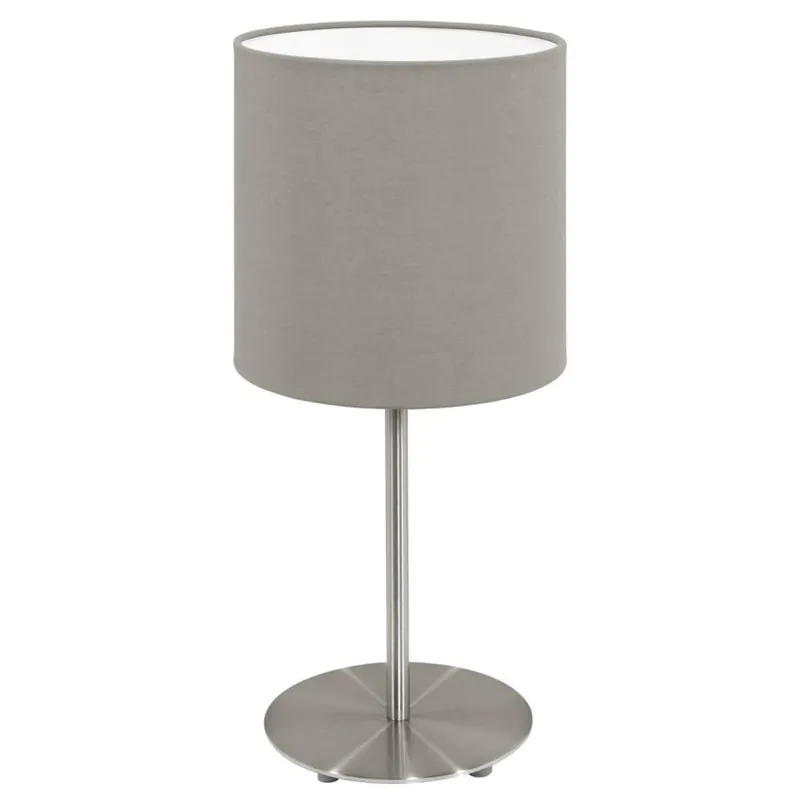 Nejlepší Volba EGLO SVÍTIDLO 95726 PASTERI 40W E14 STOL., MAT. NIKL, OCEL, TEXTIL ŠEDÁ